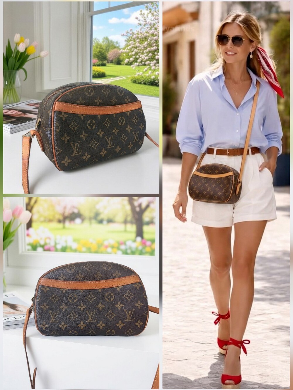 Louis Vuitton Blois Monogram Crossbody Vintage 2004 ✨ Clean COA